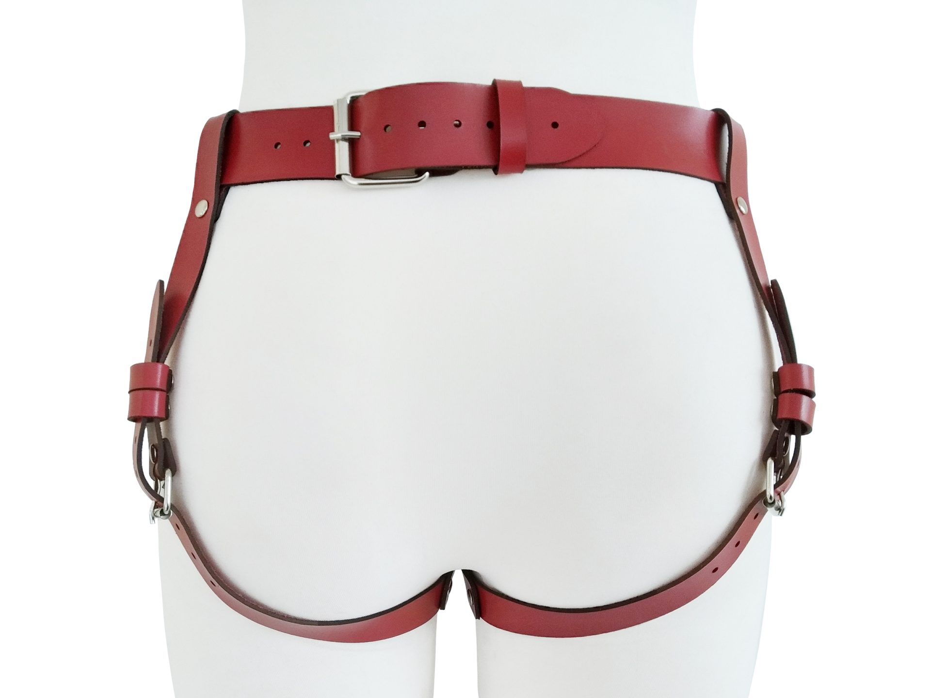 Leather StrapOn Harness Painful Touch